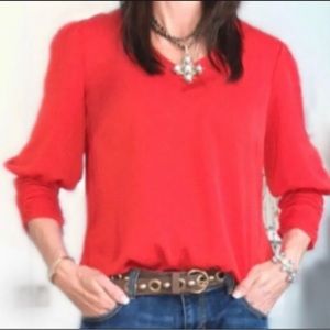 Cabi #5709 aurora blouse, red